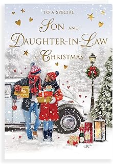 Christmas Card Son & Daughter in Law - 9 x 6 inches - Regal Publishing, C85491