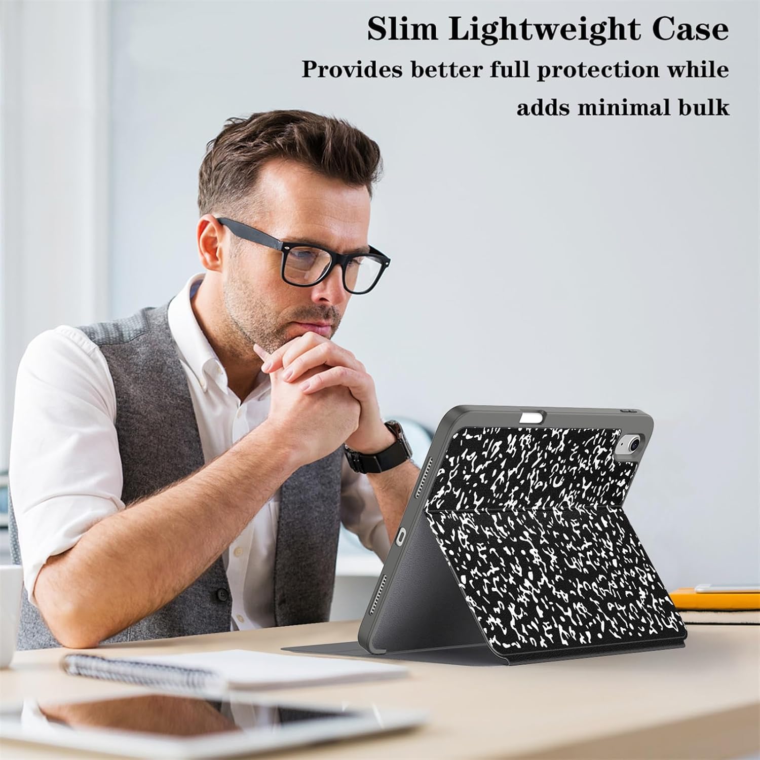 Supveco Case for iPad (A16) 11th Generation 11 inch (2025),iPad 10th Generation 10.9 inch (2022) with Pencil Holder-[Auto Wake/Sleep],Premium Folio Stand Case with Soft TPU Back Cover-New Book