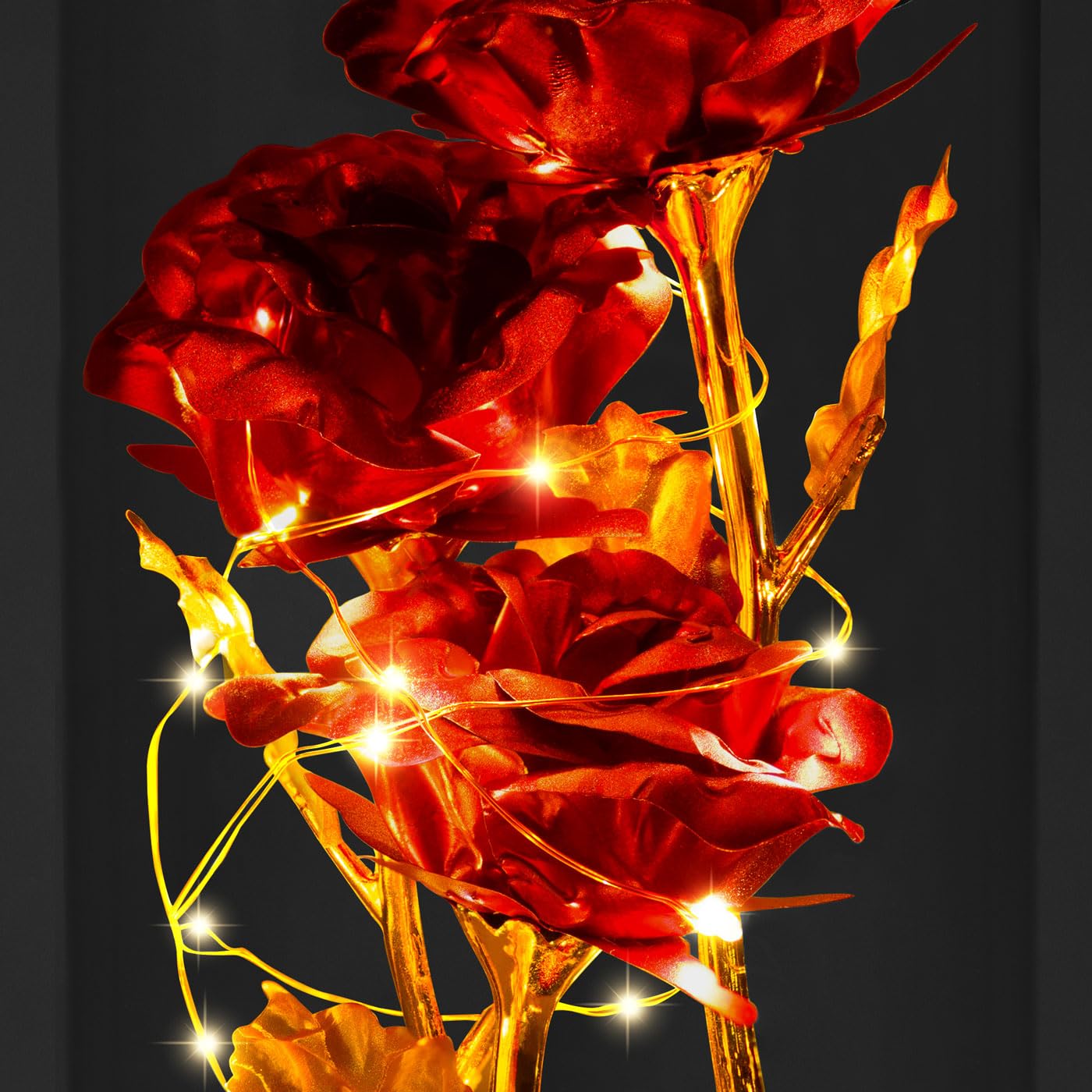 Maverton ewige Rose mit Licht personalisiert - Infinity Rose in Glaskuppel - Hochzeitsgeschenke für Brautpaar - personalisierte Geschenke zum Hochzeitstag zur Hochzeit - Pärchen Geschenke