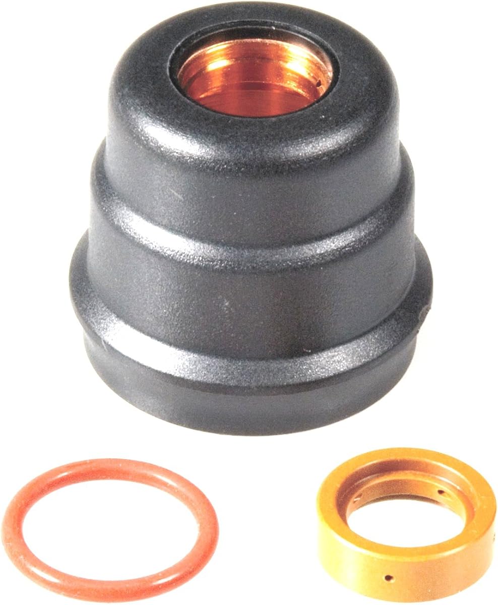 Hobart Cup, Swirl Ring & O-Ring Kit for Airforce 250ci Plasma Torch | 3-piece consumable kit; fits AirForce 250ci plasma cutter torch; rubber O-ring, swirl ring, cup