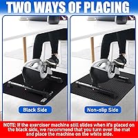 Vista 5 de TOBWOLF Non-Slip Workout Mat for Ellipse Leg Exerciser, Ellipse Machine Mat, Exercise Mat for Under Desk Ellipticals, Suitable for Electric Seated