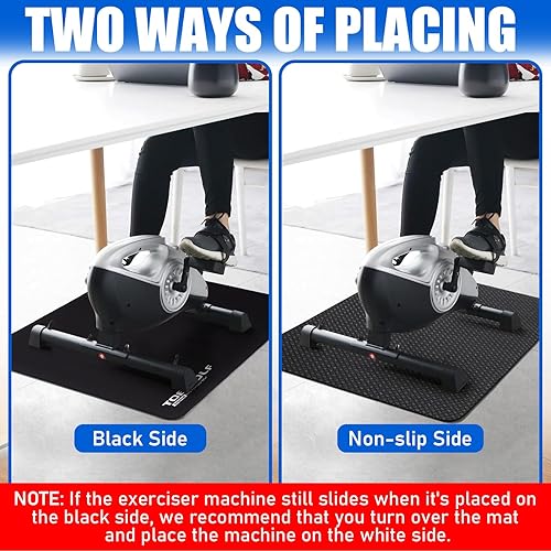 Miniatura 5 de TOBWOLF Non-Slip Workout Mat for Ellipse Leg Exerciser, Ellipse Machine Mat, Exercise Mat for Under Desk Ellipticals, Suitable for Electric Seated