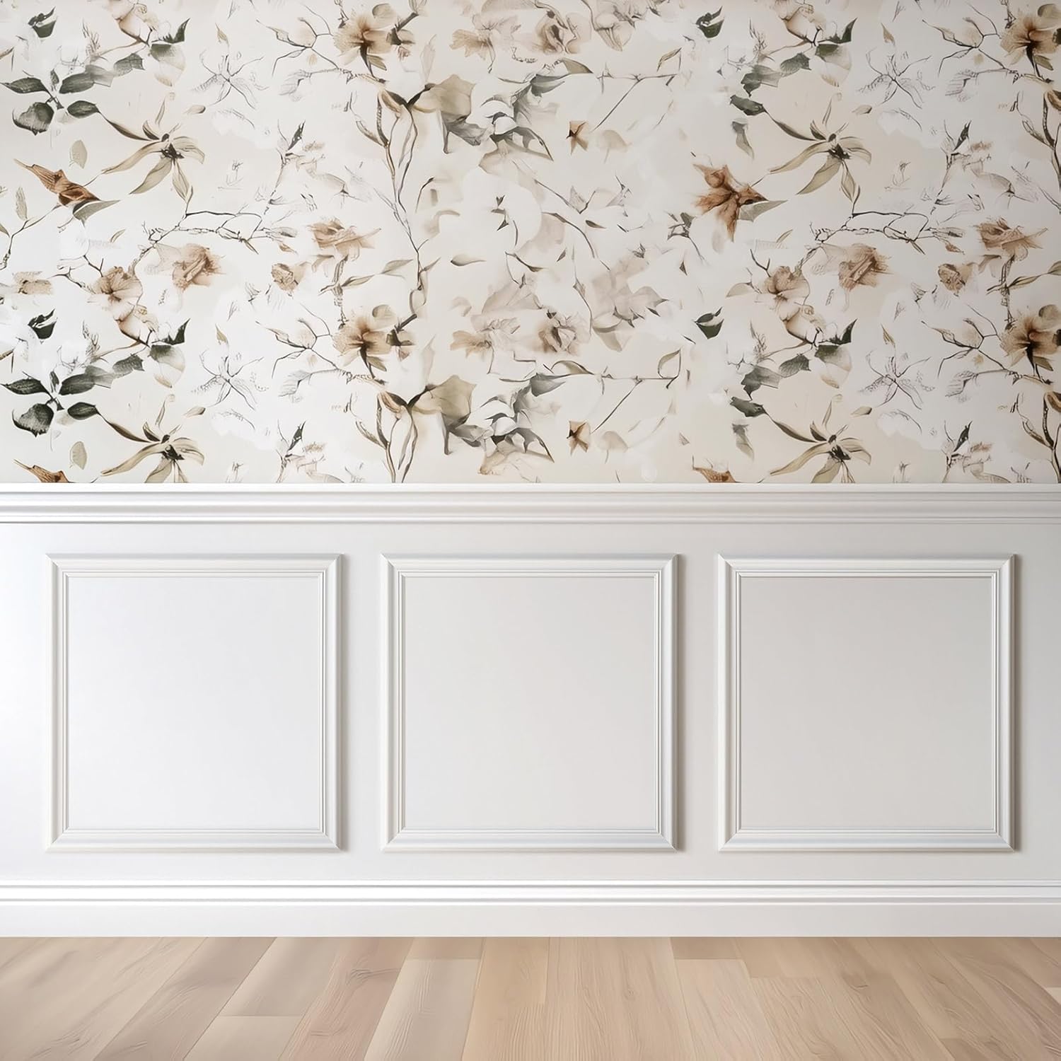 Peel and Stick Wall Molding Kit, Accent Wall Panels for Interior Wall Decor with Double-Sided Tape, 4 Set Pre-Cut PS Wainscoting Panels (16 * 24 in)