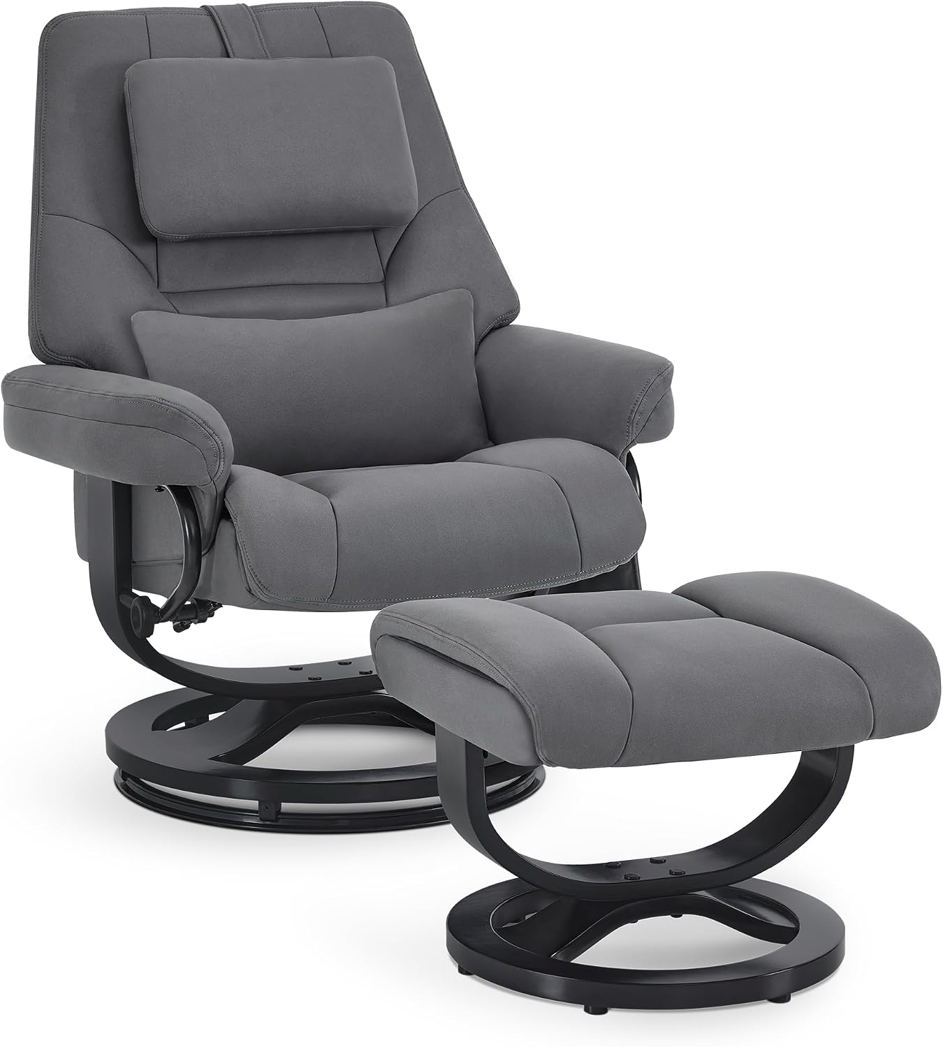 M MCombo Relaxsessel mit Liegefunktion, Lesesessel, 360° Drehbarer ...