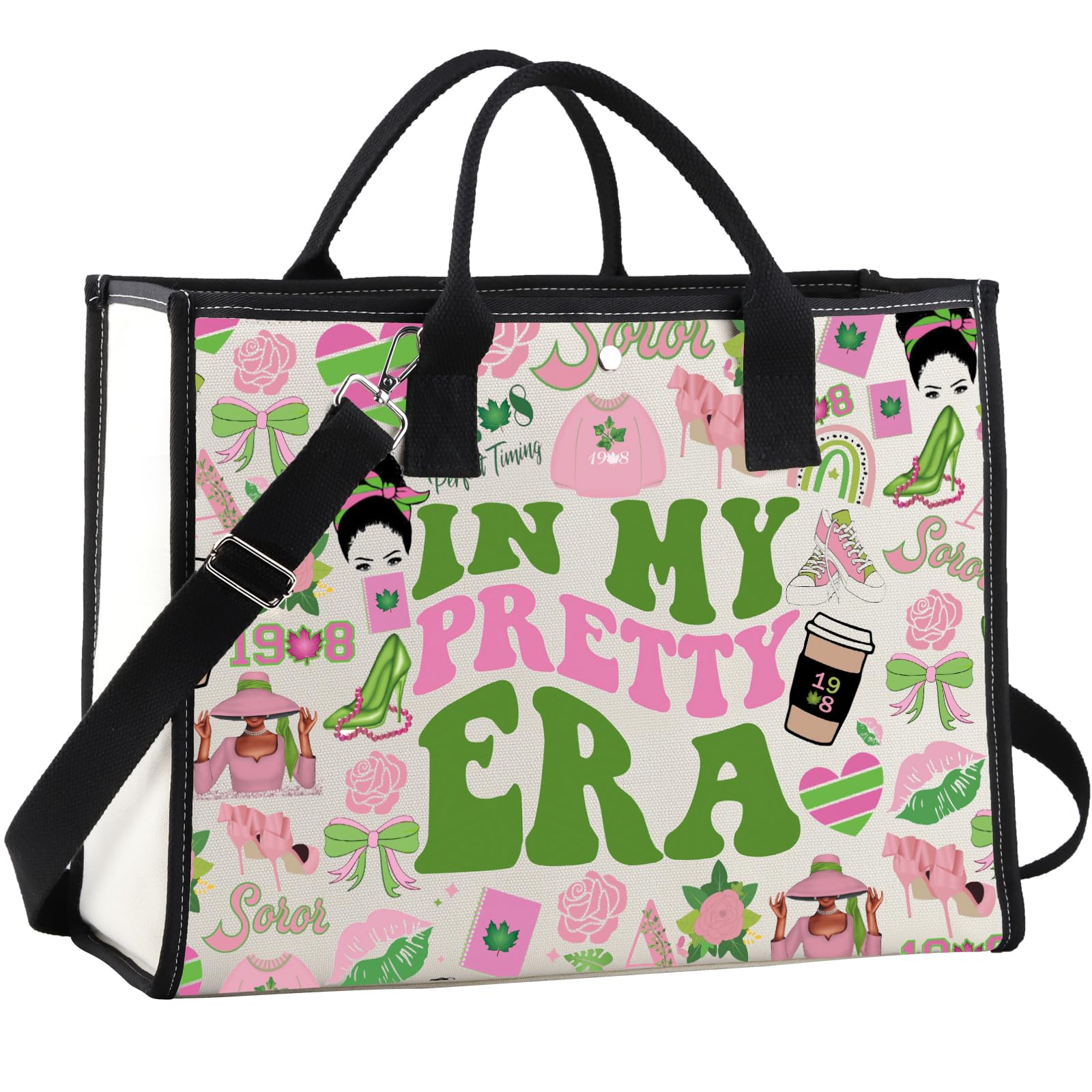 WCGXKO Sorority Tote Bag Sorority Merchandise Paraphernalia Sorority Canvas Reusable Bag
