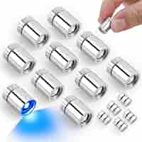 10 Mini Lumières LED Vertes | Pour Décoration Fête, Maison Poupée, Artisanat | Piles Incluses, Plastique Argenté