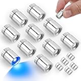 BTFO 10pcs Mini LED Lights for Crafts, Small Battery Powered Balloon Miniature Micro Electric LED Lights for Paper Lantern Party Decoration Crafts Models Dollhouse Accessories (Blue Light)
