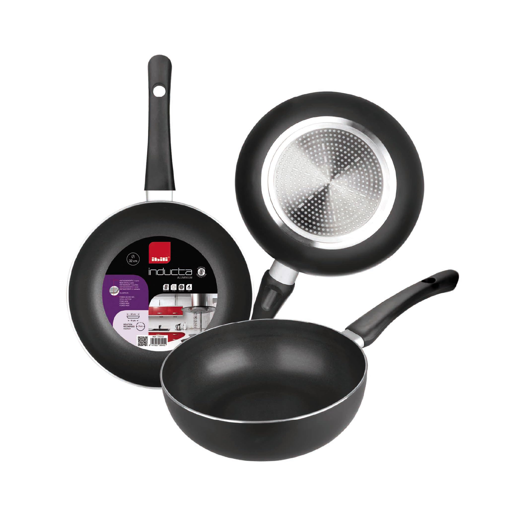 Ibili 410420 - Sartén Honda Inducta Aluminio 20 cm