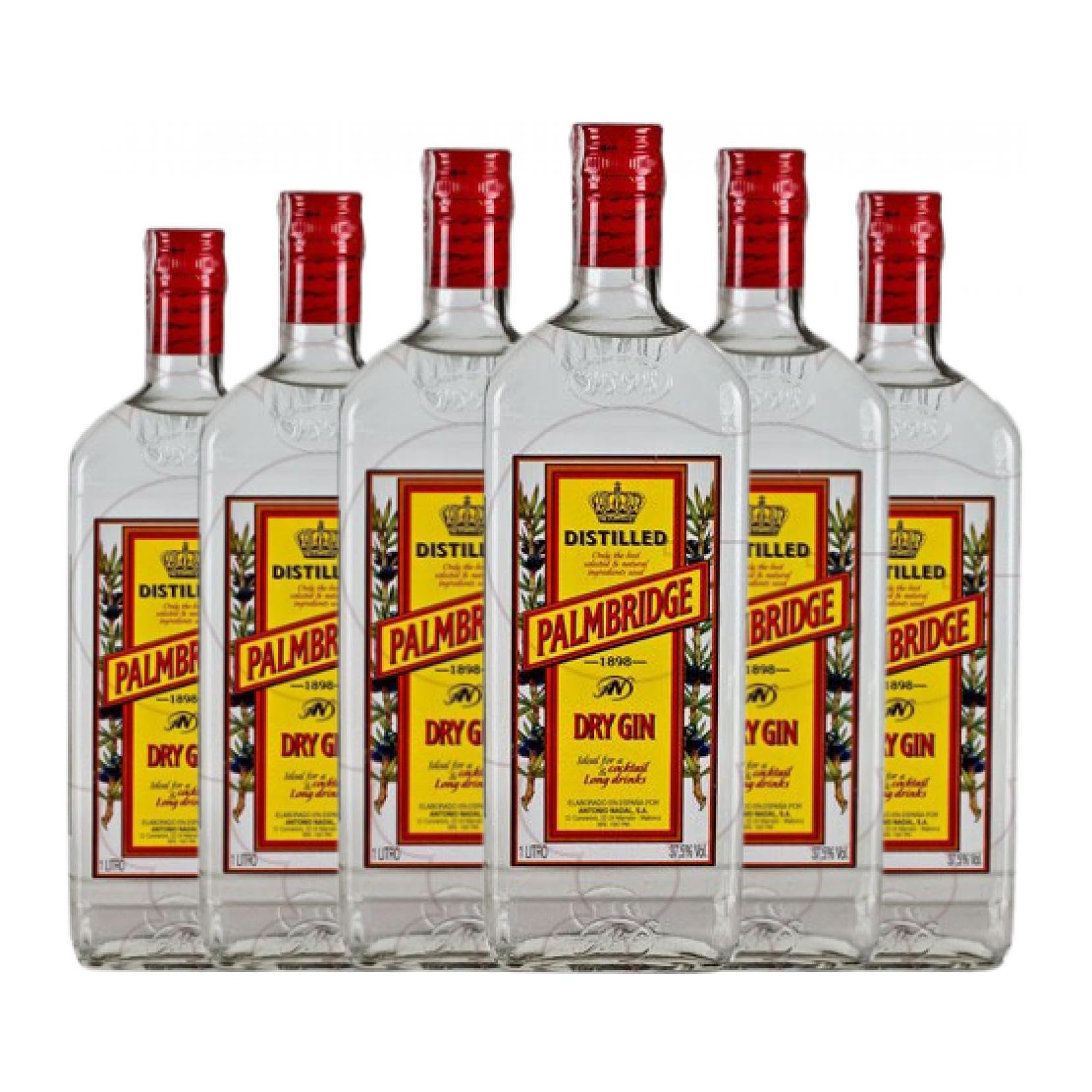 Ginebra Antonio Nadal Gin Tunel Botella Misil 1 L (Caja de 6 Botella Misil de 1 L)