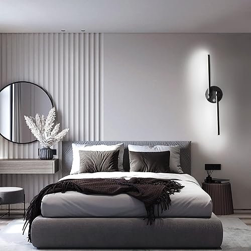 Miniatura 4 de Kawell Lámpara de pared LED moderna de 10 W con interruptor, lámpara de pared LED cableada con brazos de lámpara giratoria de 300 para sala de