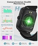 2025 Smart Watch for Men with 2.06" AMOLED Always-On Display, IP68 Waterproof Fitness Tracker, 118 Sports Modes, Heart Rate/SpO2/Sleep Monitor, Smartwatch Compatible with Android iPhone