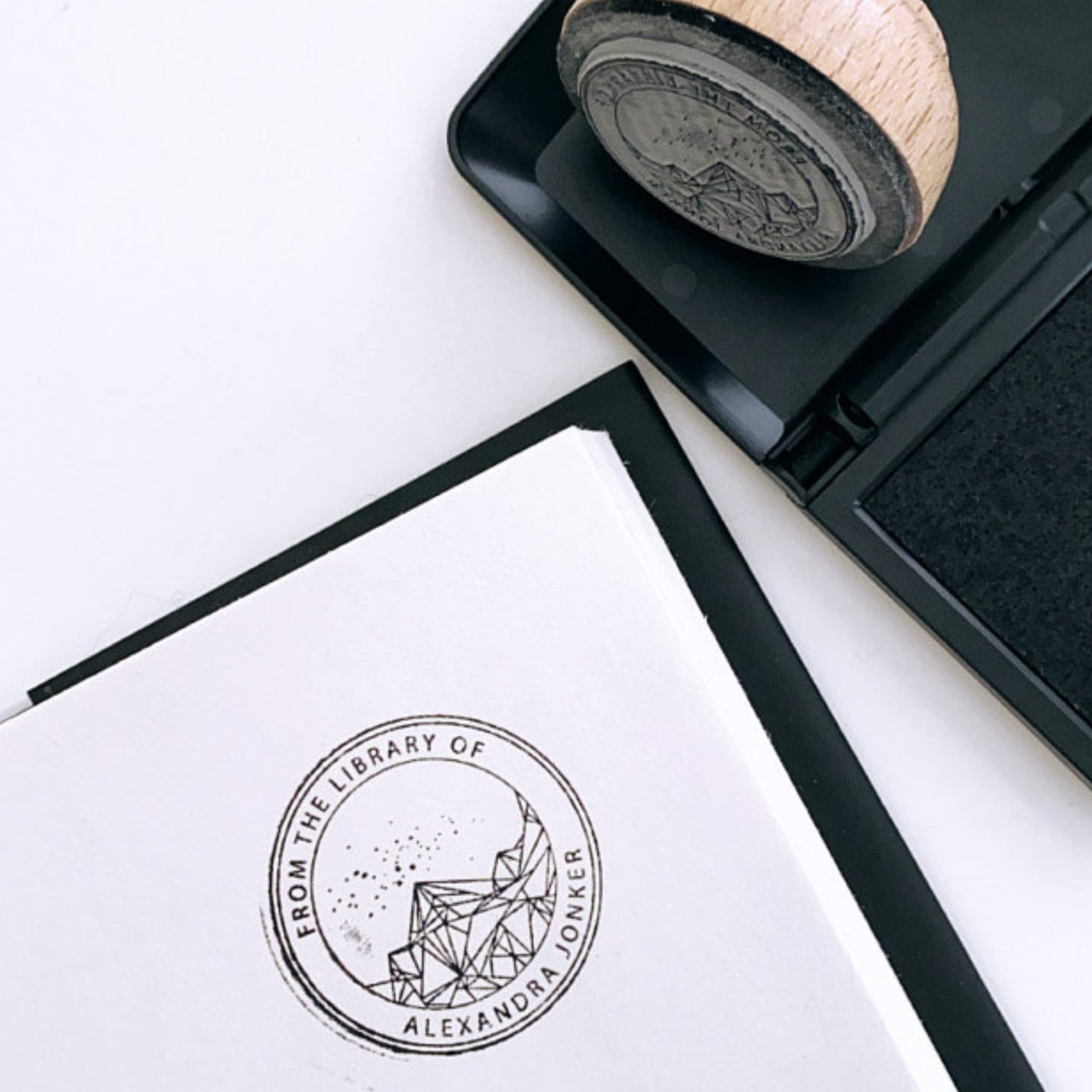 Personal Library Stamp Book Embosser Personalized • Stamp Embosser ...