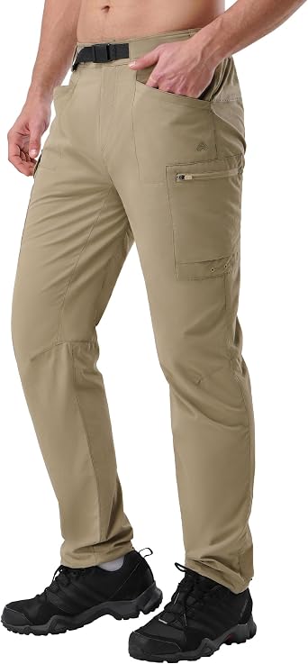 Pioneer Camp Mens Hiking Pants Lightweight Quick Dry Water-Resistant Outdoor Travel Fishing Summer Nylon Pants Trousers