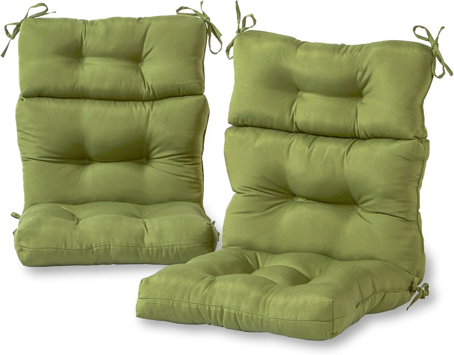 Greendale Home Fashions Outdoor 44x22-inch High Back Chair Cushions (Set of 2), Juniper