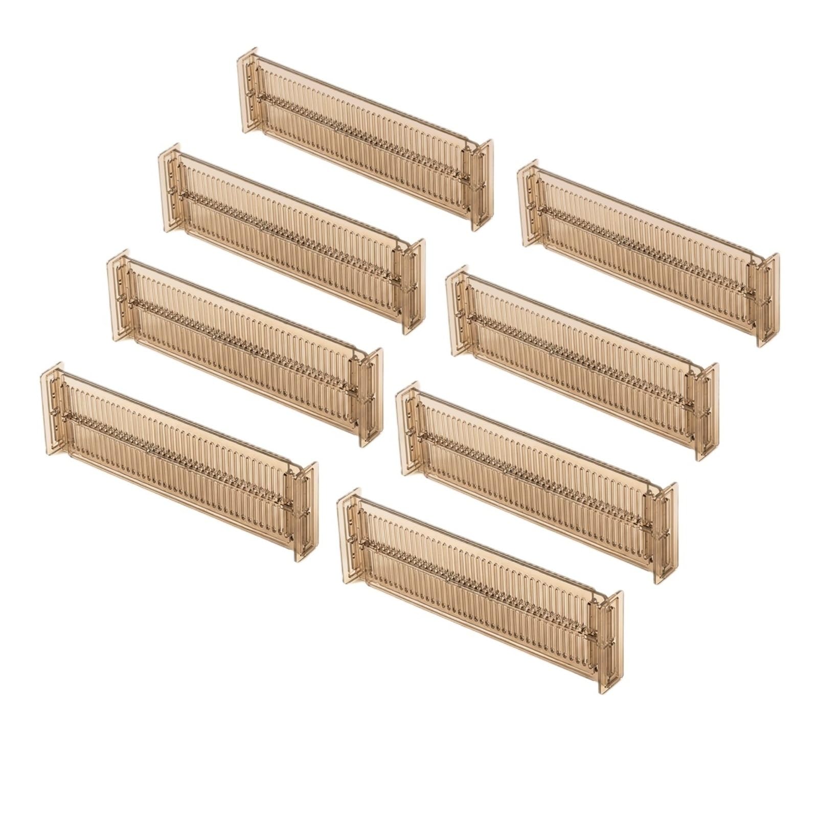 Generico 3/4/5/6/7/8 set (6/8/10/12/14/16 pezzi) - Divisori for cassetti scavati, organizzatori for cassetti PS Home in stile nordico, liberamente combinabili(8SETS)