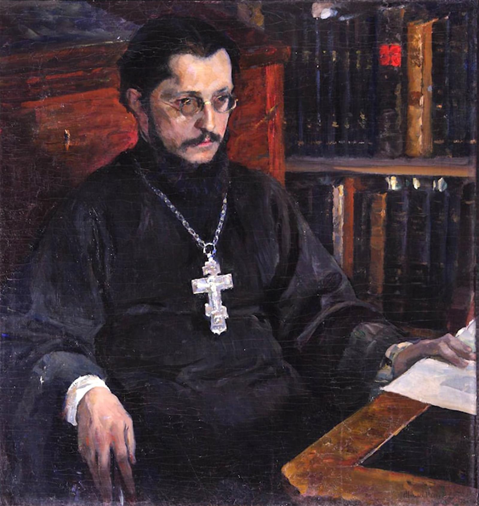 Serendipitp No Frame Vintage Picture Print On Canvas Wall Art Poster Portrait Of Priest S.n. Durylin By Mikhail Nesterov Artwork Print Poster For Wall Decor 60X90cm