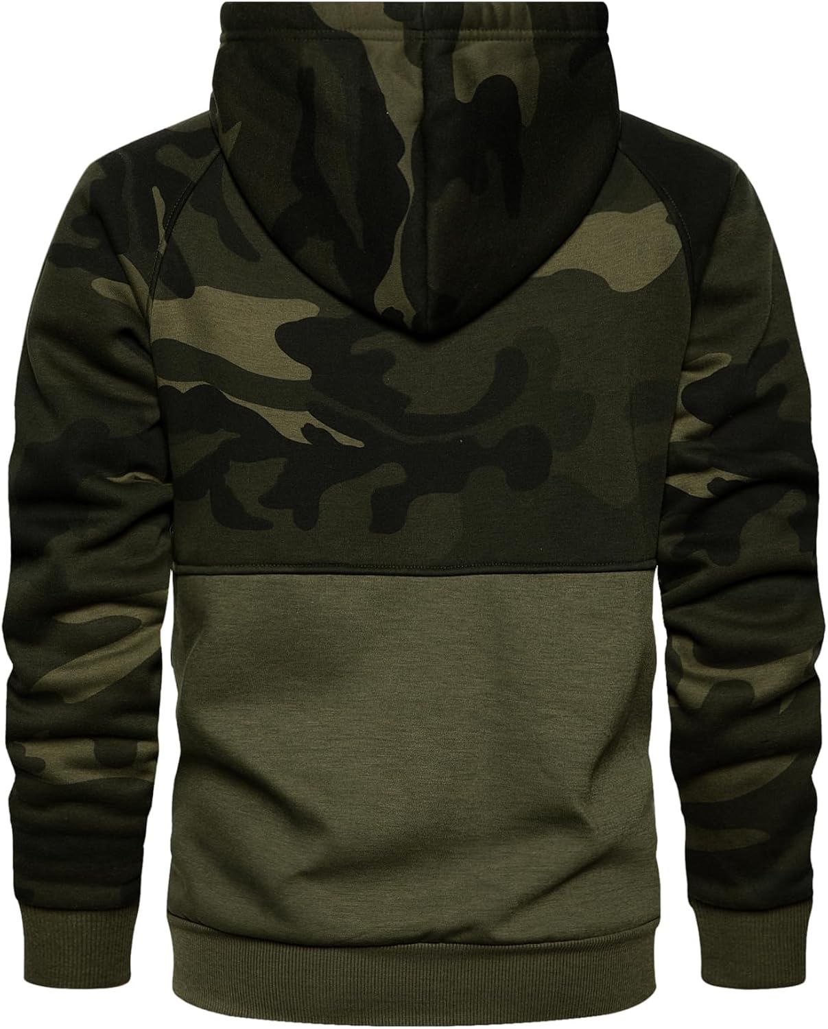 AOTORR Men's Pullover Hoodie Blend Fleece Long Sleeve Contrast Color Military Sweatshirt with Kanga Pocket - Image 5