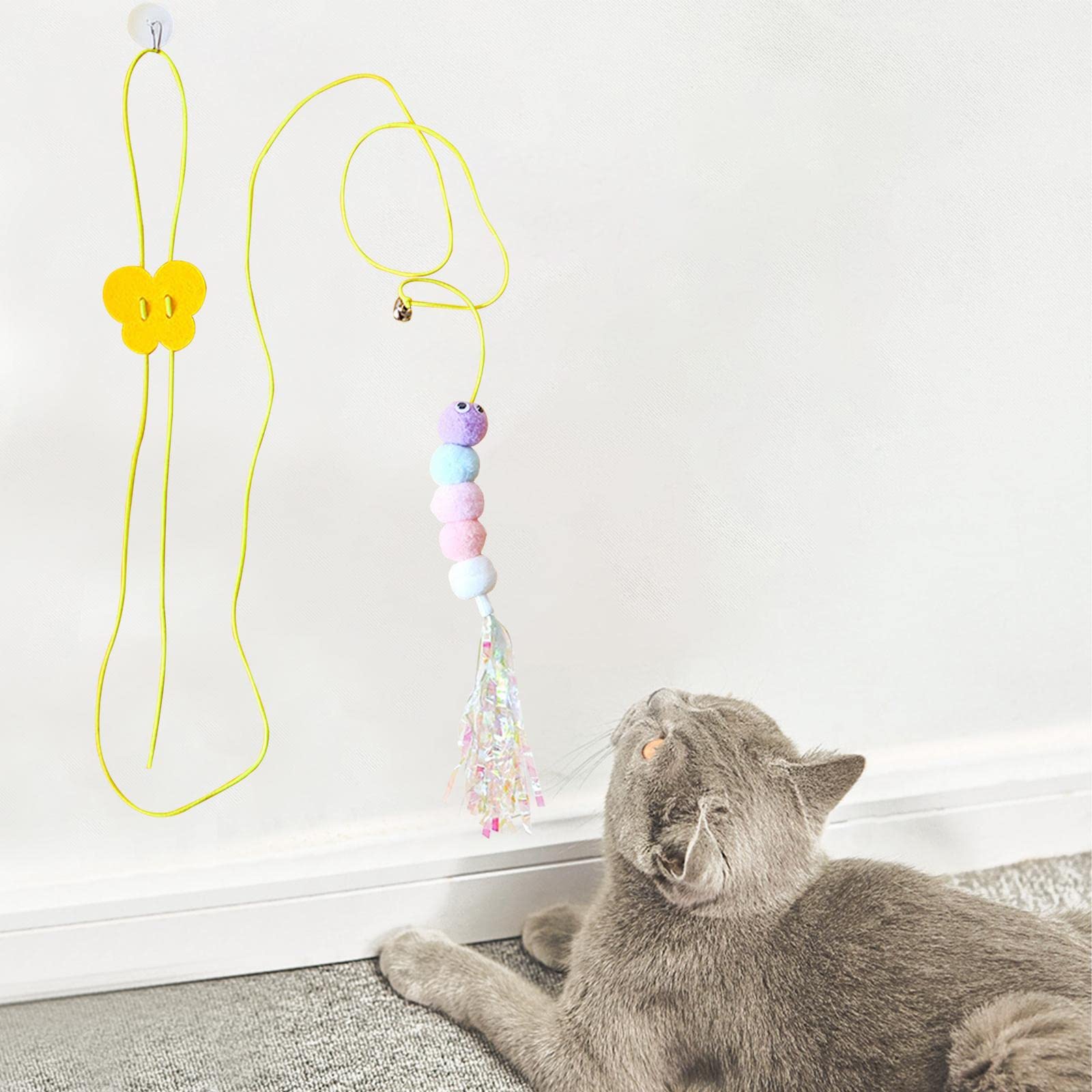 CALANDIS Cat Toy Interactive Toys Retractable Hanging Door Type for Indoor Door Caterpillar B (B0BHWFKXX2) Amazon Price History, Amazon Price Tracker