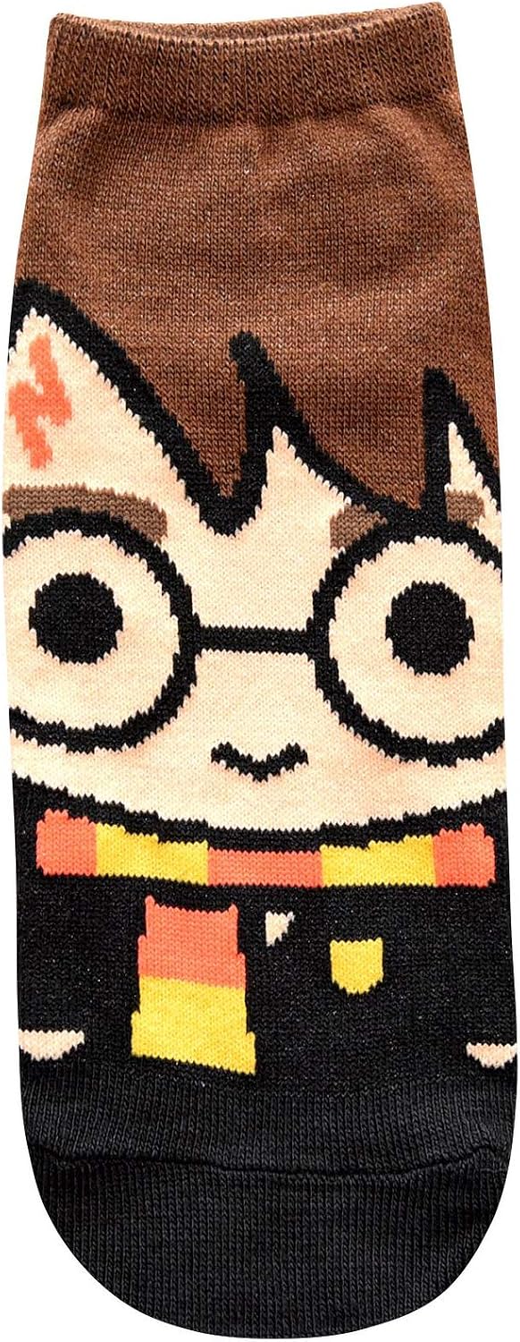 Harry Potter Cute Chibi Character Art Juniors/Womens 5 Pack Ankle Socks - Image 4