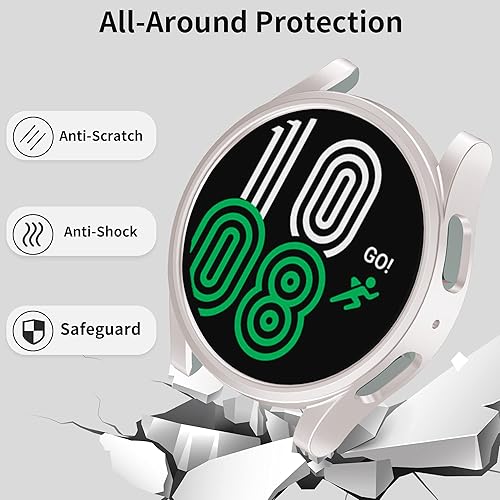 Miniatura 4 de PKMH Paquete de 8+8 protectores de pantalla para Samsung Galaxy Watch 6 de 1.575 pulgadas (1.575 in), protector de pantalla duro de policarbonato