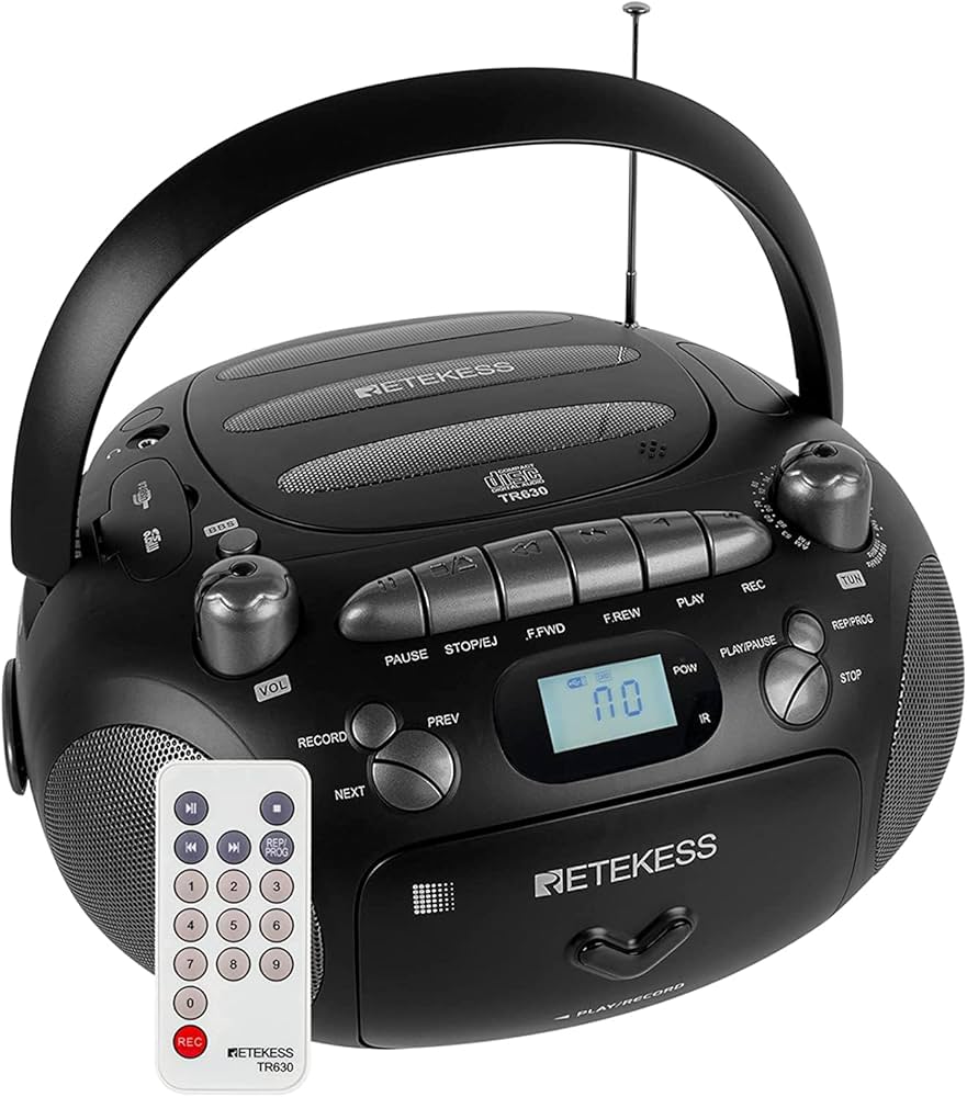 Retekess Portable CD and Cassette Player with AM/FM Radio