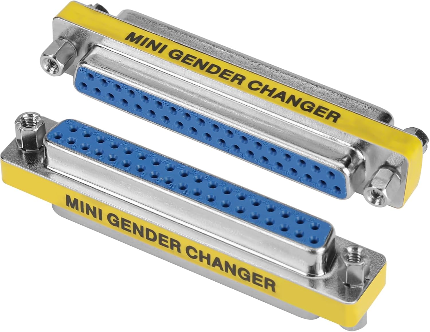 ENUODA 2 Pack Gender Changers 25 Pin Female to Female Adapter DB25 Coupler, Data Transfer and Device Connection for RS232 Serial Cables