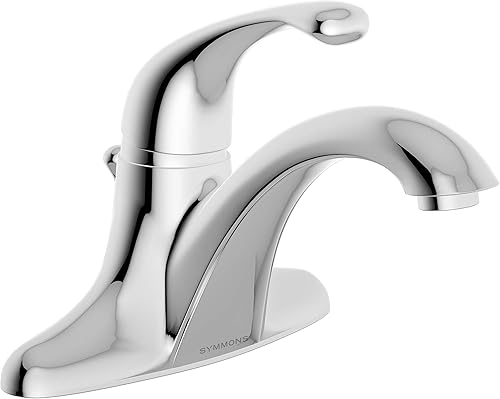 Symmons S-6612-1.0 Unity Centerset Grifo de baño monomando en cromo pulido (1.0 GPM)