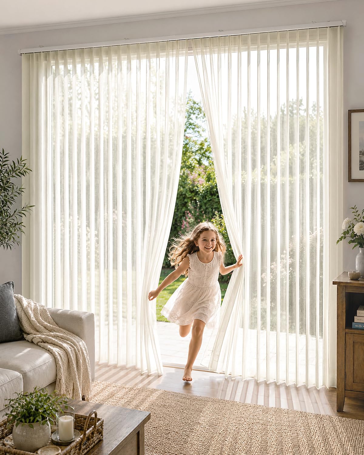 View 1 of ***MISSING PARTS AND HARDWARE***

LazBlinds Walk-Through Vertical Blinds, Beige