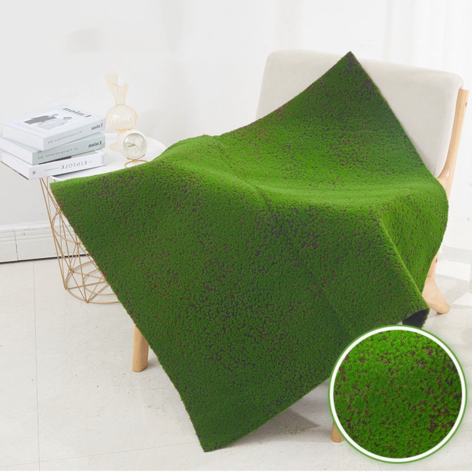 Pelouse en mousse tapis de mariage extérieur aménagement jardins sans tonte plaque 1x1m