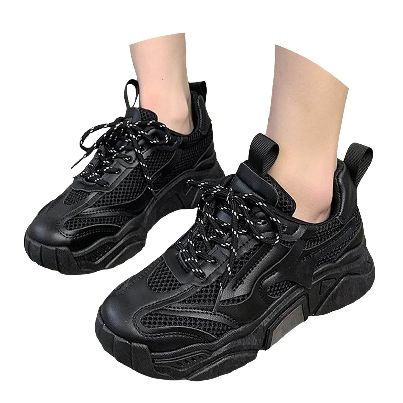 Scarpe da ginnastica estive da donna, con plateau, comode scarpe da corsa