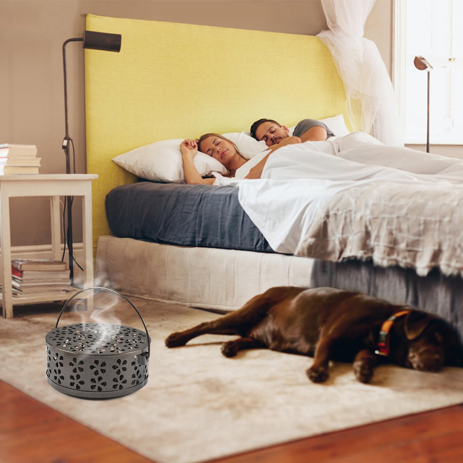 Support Escargot Pour Spirales Anti-moustiques Belvanr - Design Pratique Avec Récupérateur De Cendres