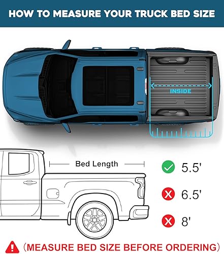 Miniatura 2 de FRP - Cubierta rígida de triple pliegue para caja de camioneta, se adapta a 2015-2024 F150 caja de 5.5 pies (67.1 pulgadas)  PRX4  En la parte