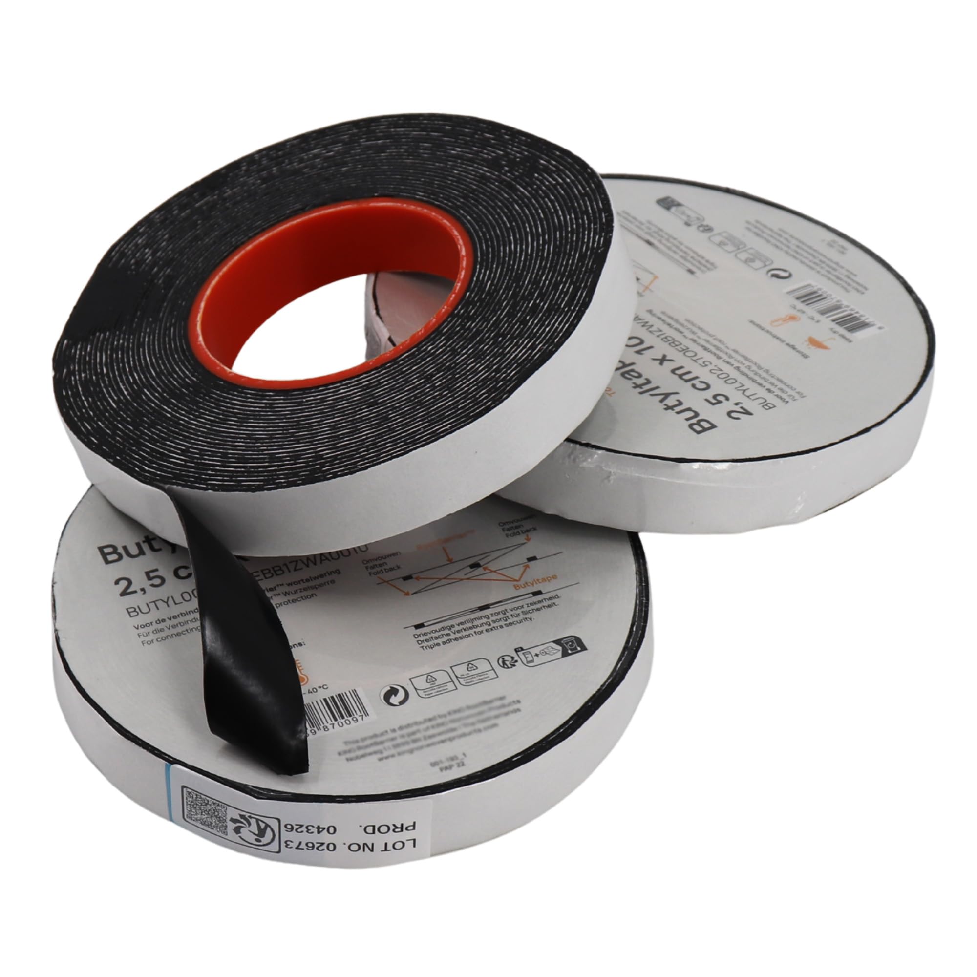 Aquagart ButylTape 10 m x 2,5 cm – Doppelseitiges Butyl Klebeband für Wurzelsperre 420 g, Starke Verbindung für Rhizomsperre & Bambussperre, wurzelfeste Abdichtung für Überlappungen (30m)
