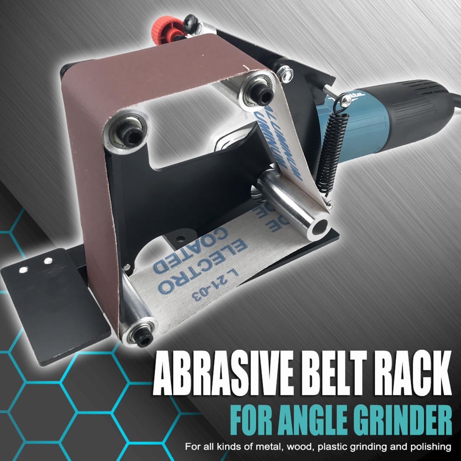 Angles Grinder - Correa de cambio de correa de lijado, accesorios para máquinas, juego de adaptadores de lijadoras y accesorios, base de máquina