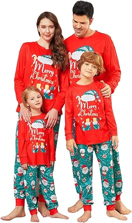 Christmas Pajamas for Family Matching Set Xmas PJs Family Set Holiday Sleepwear for Men Women SD-507-5Y