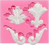 Vista 15 de FUNSHOWCASE Curlicue - Molde de silicona con temática de encaje floral para decoración de cupcakes, pasta de azúcar, chocolate, fondant, resina