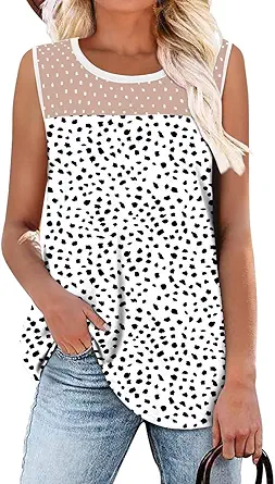 KISSMODA Womens Flora Print Tank Tops Ribbed Summer Shirt Sleeveless Summer Casual Women Blouses(S-3XL)