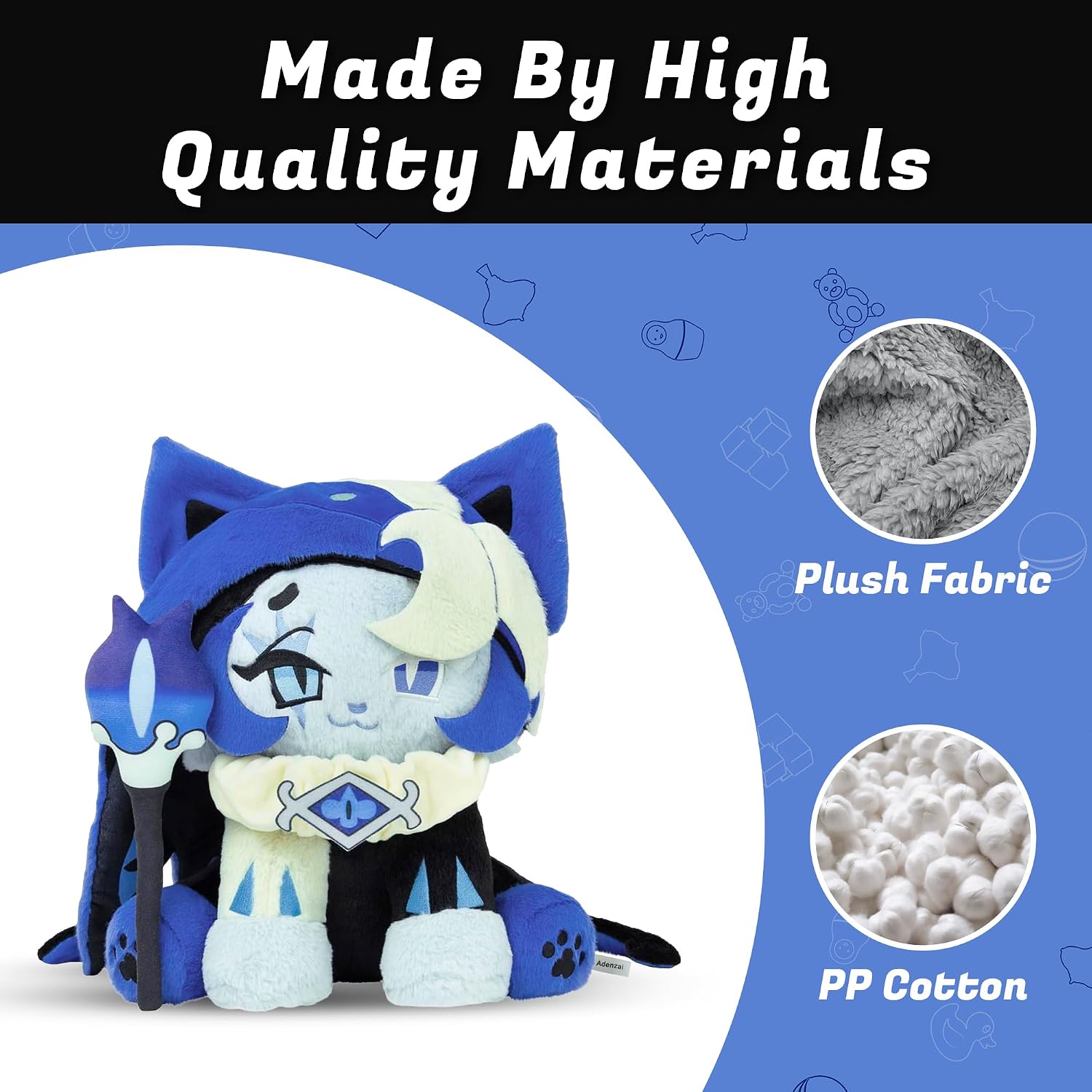 Shadow Milk Cookie Plush Toy, Soft Stuffed Doll, 9.5 Inch, Collectible Character Plushie, for Kids and Adults (Shadow Milk Cat Plush)