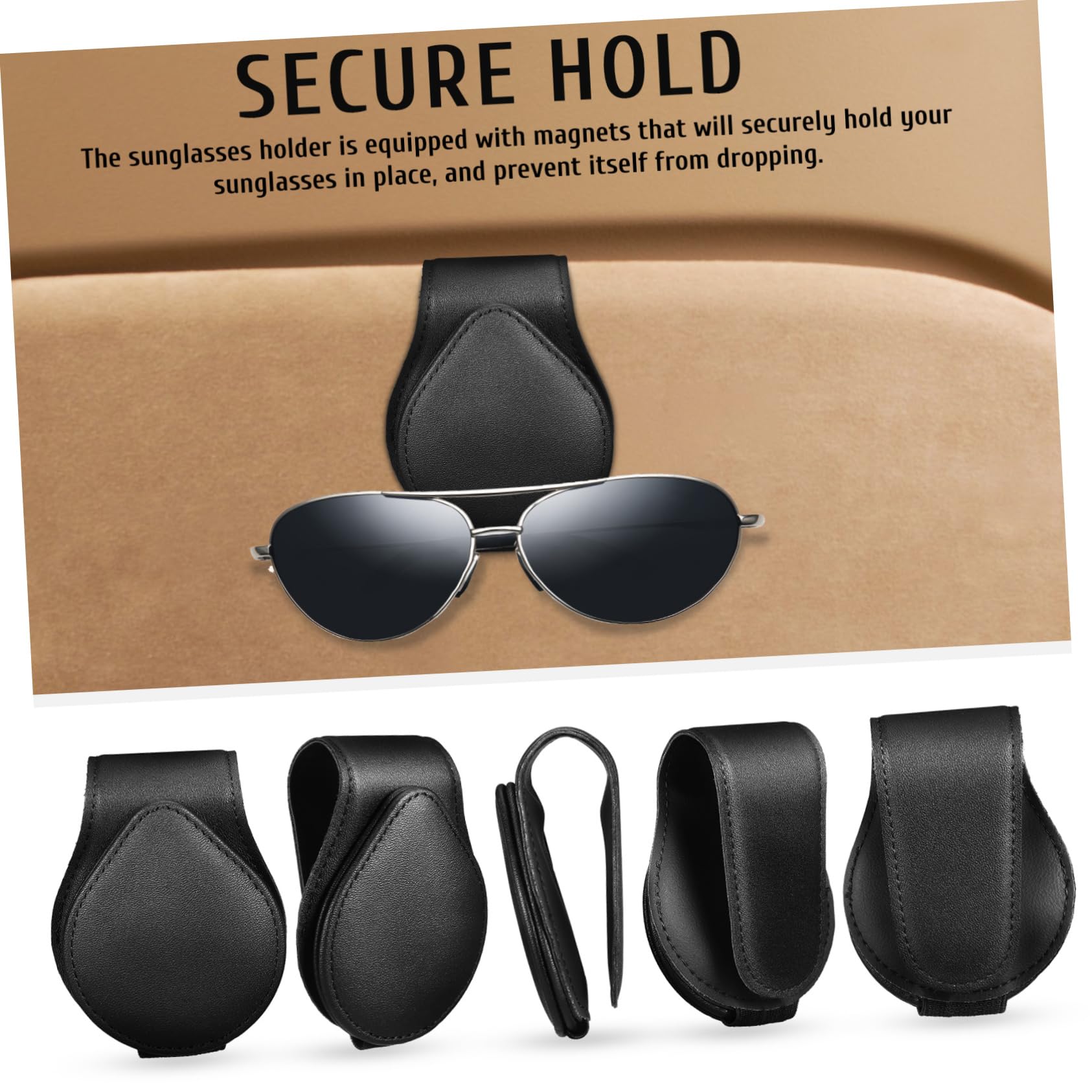 GLEAVI 4piezas Soporte para Gafas De Sol y Lentes Clip Magnético para Visera De Coche Accesorio Interior Resistente y Compacto para Mantener Gafas Seguras y Accesibles La Conducción