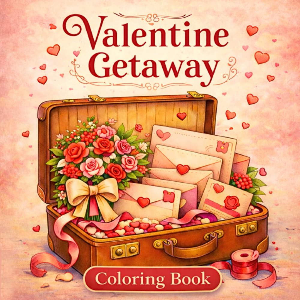 Valentine Getaway Coloring Book