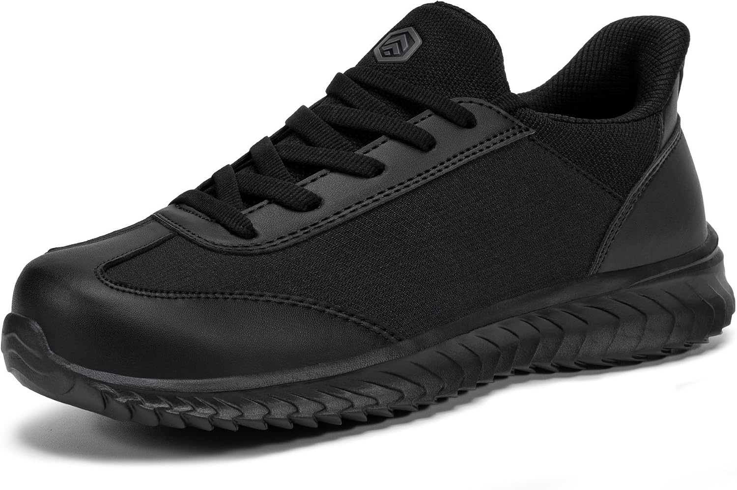 LARNMERN Slip on Steel Toe Shoes for Men Women Composite Toe Shoes Slip on Sneakers Work Safety Shoes Comfortable Lightweight Construction Running Walking Tennis Shoes
