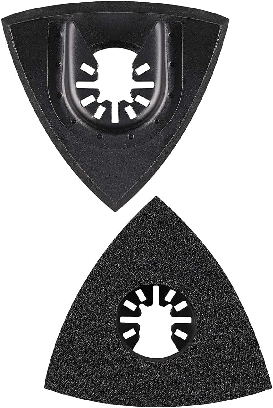 Binnan 4 Pezzi Piastra di Levigatura Utensile,Piastra di Levigatura Accessori per Utensili Oscillanti Platorello Triangolare
