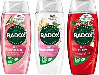 Radox Shower Gel Bundle For Everyday Use | 1x225ml Feel Uplifted | 1x225ml Feel Moisturised | 1x225ml Feel Ready