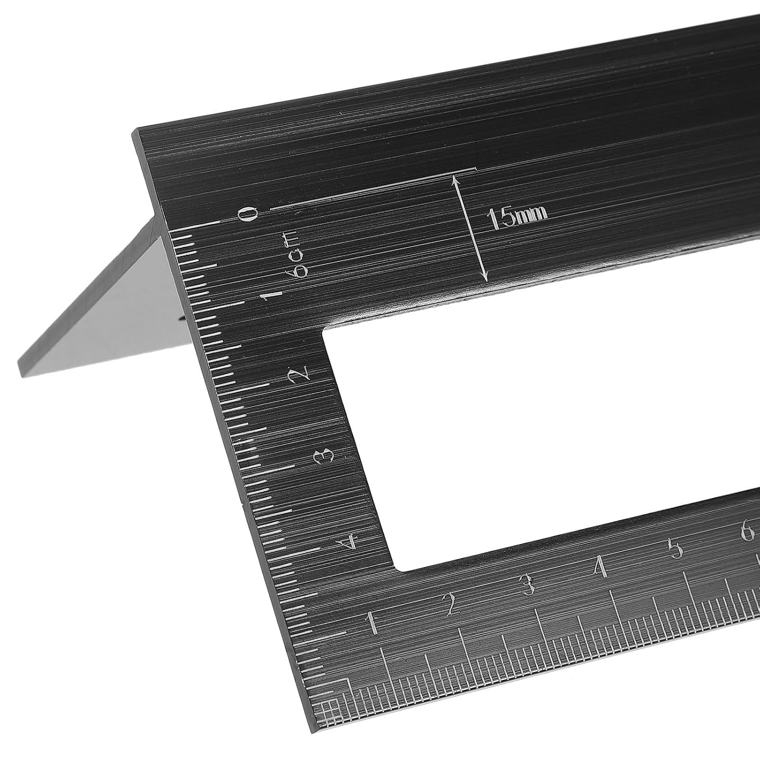 BETOOKY Multi-Angle Aluminum Alloy Woodworking Ruler Square Protractor 45/90 Degree Measuring Tool with Scribing Edge for Carpentry Layout and Construction