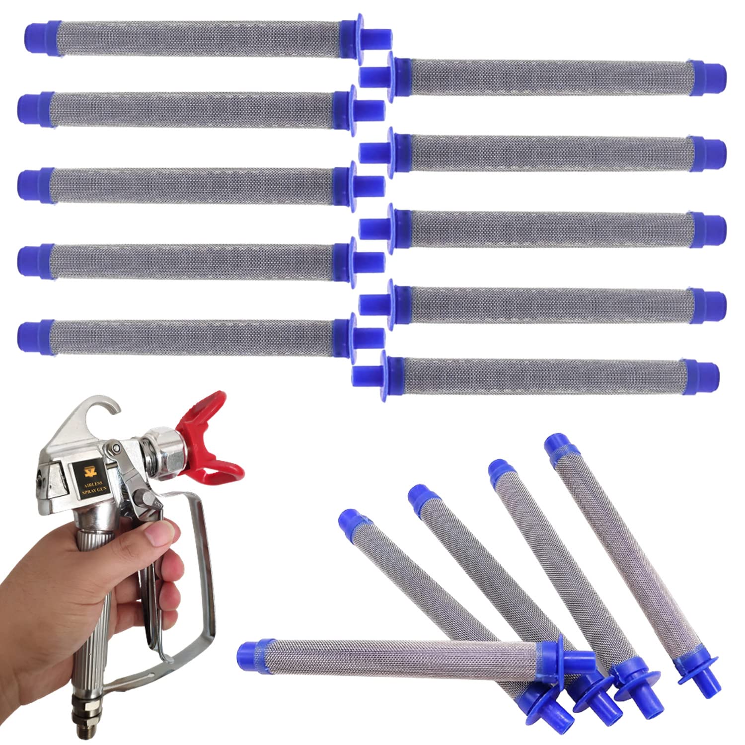 Disposable Spray Gun Filters - Pack Of 15, Mini Air & Water Filters For Paint Guns (Model 9040)