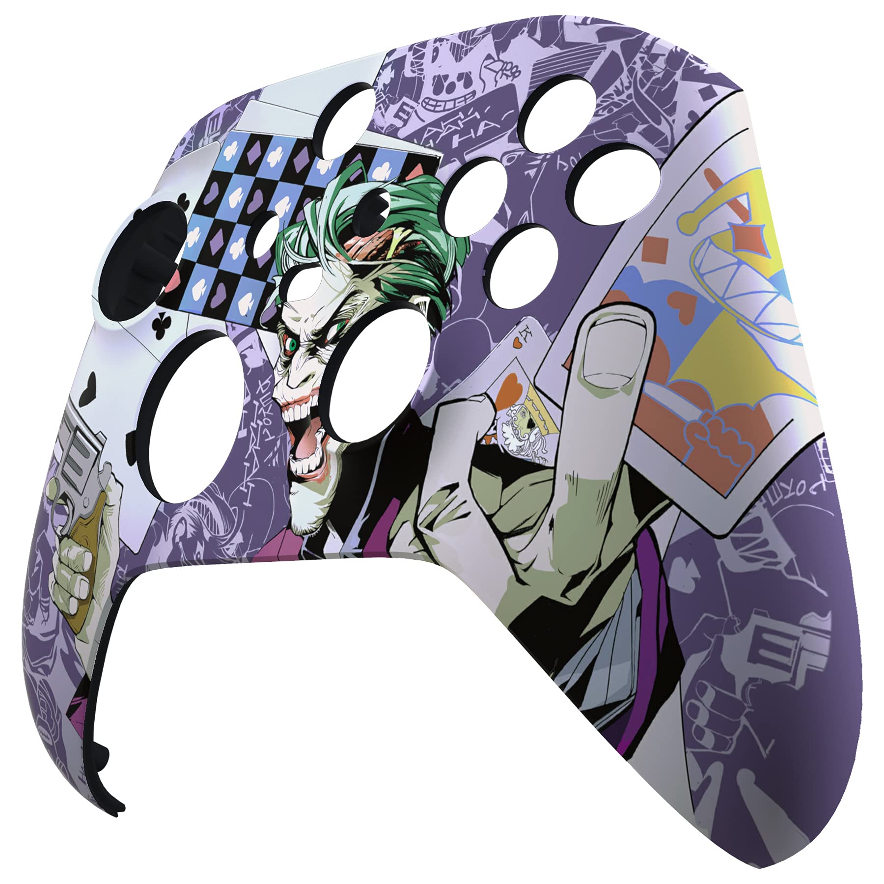 eXtremeRate Custom Shell for Xbox Series X & S Controller - Revitalize Your Controller - Clown Cards Replacement Cover Front Housing Cover for Xbox Core Controller Wireless [Control NOT Included] - 5