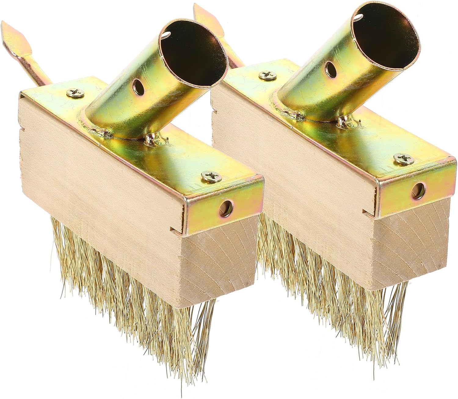 DOITOOL Steel Wire Weeding Brush with Wooden Handle for Lawn and Patio Turf Edger and Grout Rake Tool for Removing Weeds from Paving Joints Sidewalk Cracks and Driveways