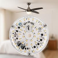 Vista 8 de SATZOL Ventilador de techo LED de 4" y 18W con cambio de color, kit de luz LED para ventilador de techo seleccionable 3000K/4000K/5000K, kit