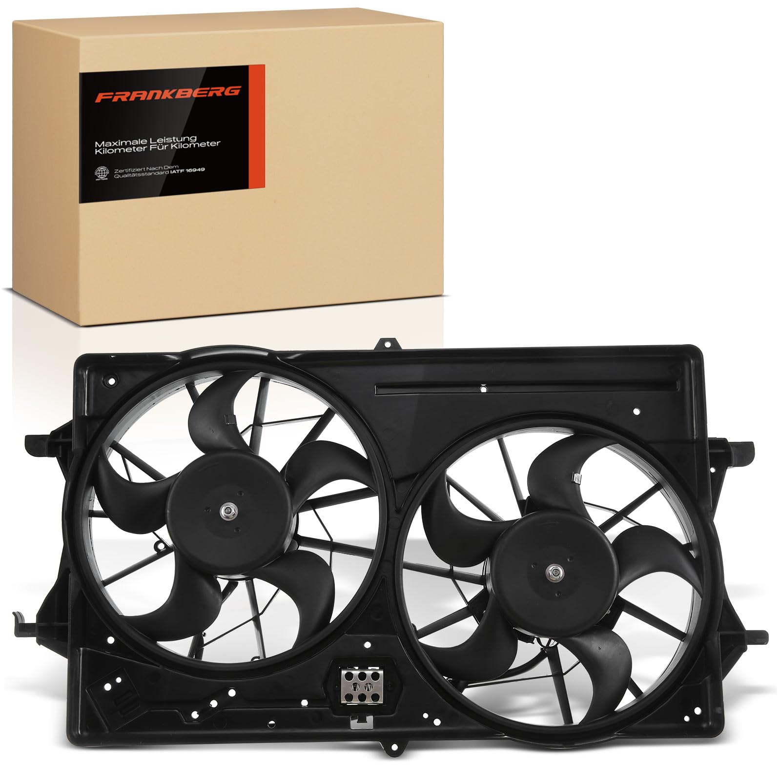 Frankberg Ventilador del radiador 1075126 | Compatible con: Torneo Focus II DA DS FFS, Focus II Saloon DB DH FCH, Focus II DA DP HCP, Enfoque DAW DBW