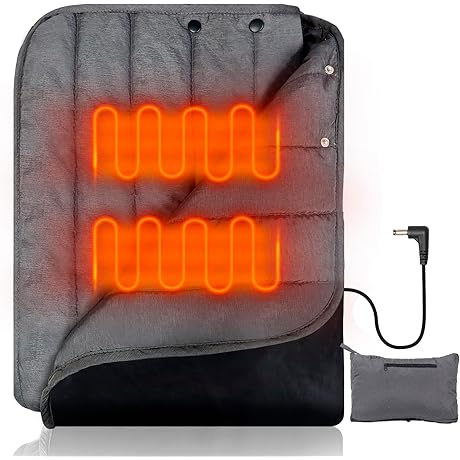 Electric Blanket Battery Powered Heated Blanket for Outdoor